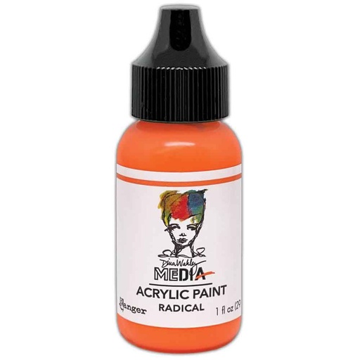 Dina Wakley MEdia Acrylic Neon Paints - Radical (1oz)