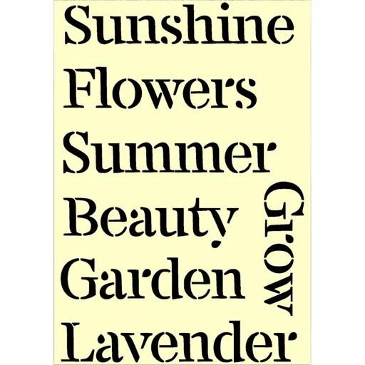 Personal Impressions Summer Words A5 Mylar Stencil