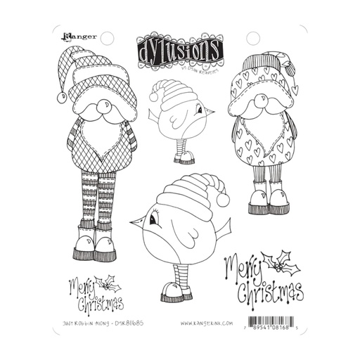 Dylusions Just Robbin Along stamp set