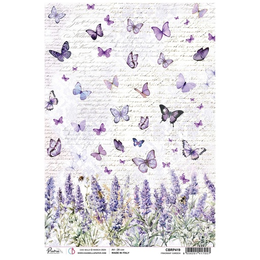 Ciao Bella Paper - Fragrant Garden A4 Rice Paper (Single Sheet)