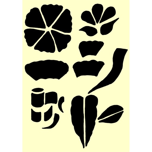 Personal Impressions FolkArt Brush Strokes #2 A5 Mylar Stencil