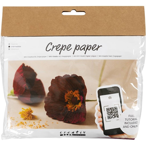 Creativ - Crepe Paper Mini Craft Kit  - Poppies