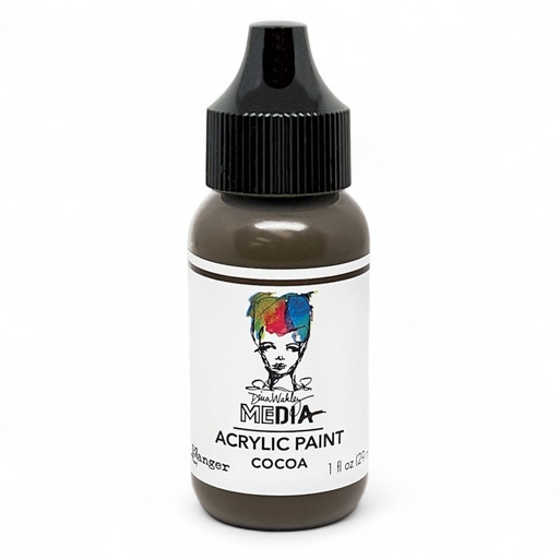 Dina Wakley MEdia Acrylic Paint - Cocoa (1oz)