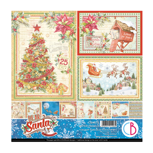 Ciao Bella Paper - Dear Santa - 8"x8" Paper Pad  