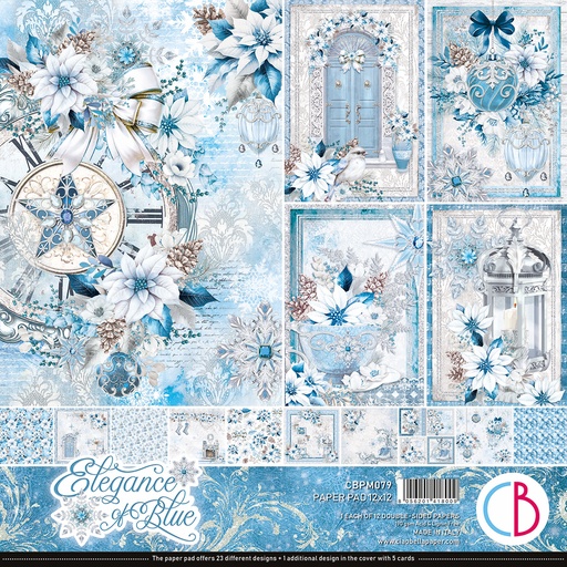 Ciao Bella Paper - Elegance of Blue - 12"x12" Paper Pad 