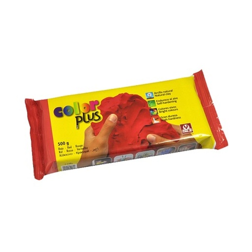 COLORPLUS 500g Red Coloured Natural Self-hardening Clay