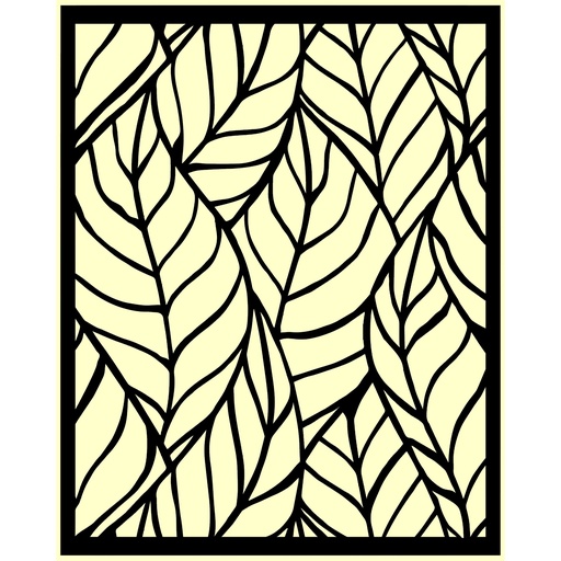 Personal Impressions Skeleton Leaves Mylar Stencil - 8x10" 