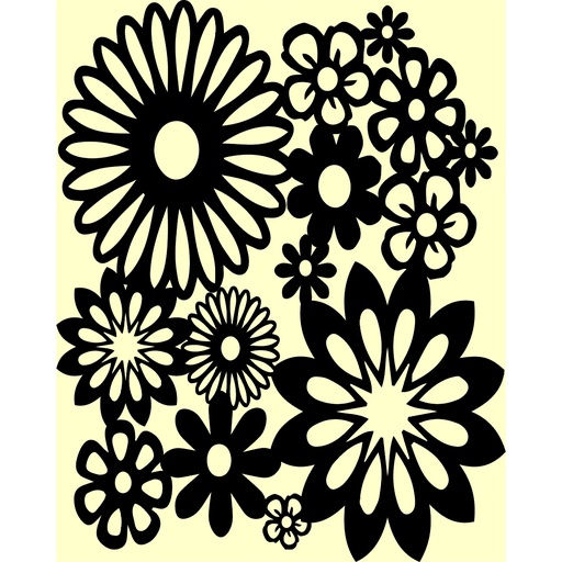 Personal Impressions Spring Blooms Mylar Stencil - 8x10" 