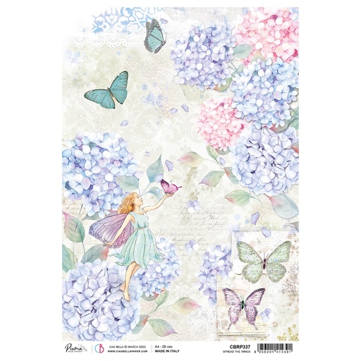 Ciao Bella Paper - Spread the Wings A4 rice paper (5 Pack)