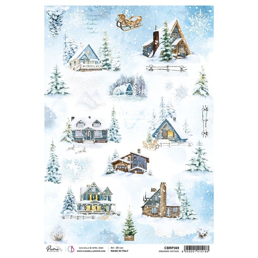 Ciao Bella Paper - Dreaming Cottage A4 rice paper (5 Pack)