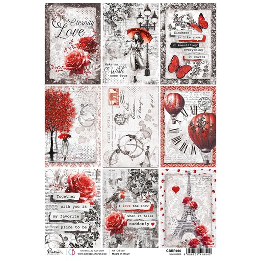 Ciao Bella Paper - Loveling Mini Cards A4 rice paper (5 Pack)