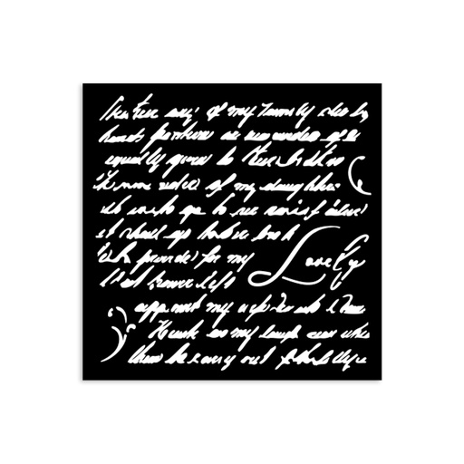 Stamperia - Masquerade - Handwriting Stencil (12cmx12cm)
