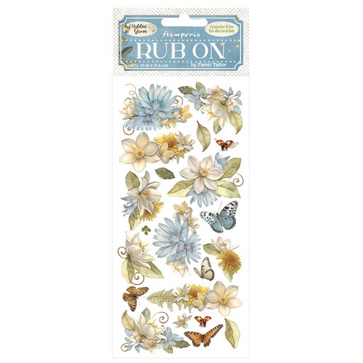 Stamperia - Hidden Grove - Rub On Flowers & Butterfly  
