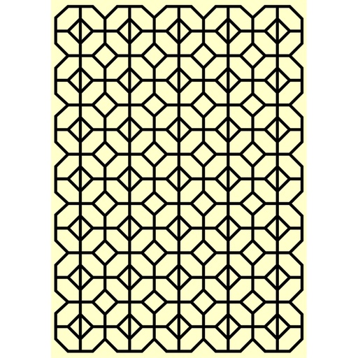 Personal Impressions Hexagon Heights 5"x7" Mylar Stencil