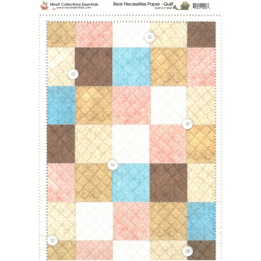 Nitwits Bear Necessities  Quilt Paper A4 pack of 10 sheets              