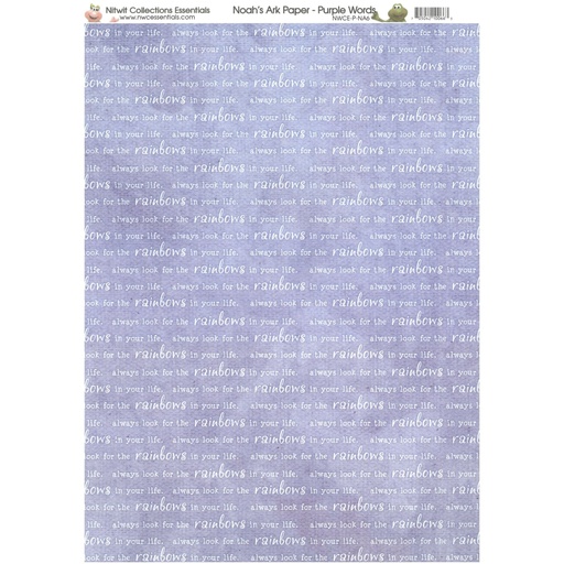 Nitwits Noahs Ark Purple Words Paper A4 pack of 10 sheets        