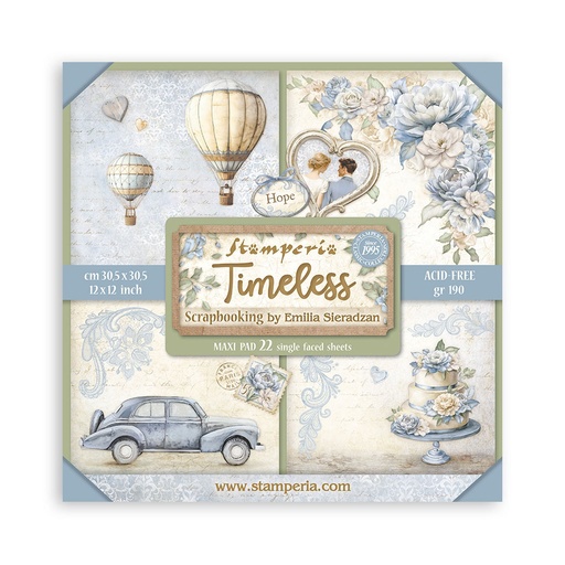 Stamperia - Timeless - 12"x12" single sided Scrapbooking Pad