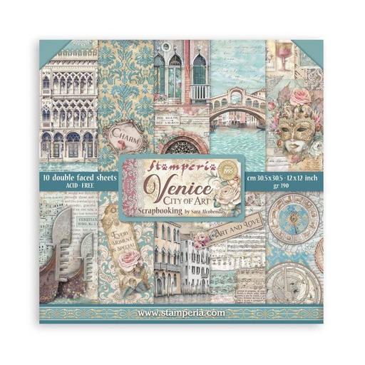 Stamperia - Venice City of Art - 12"x12" double sided scrapbooking pad 
