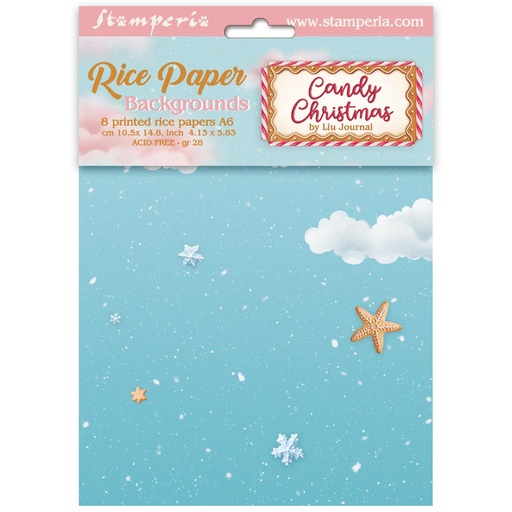 Stamperia - Candy Christmas - A6 Rice Paper Selection