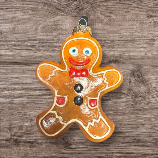 Gingerbread Bauble w/cap-wire (Carton of 12)