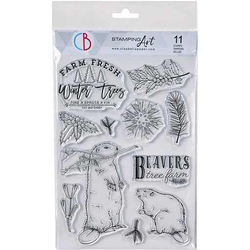 Ciao Bella Paper - Beavers Tree Farm 6"x8" stamp set
