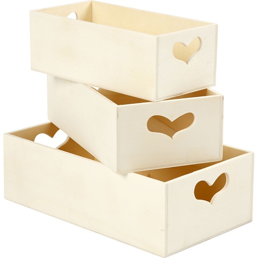 Creativ - Wooden Storage Boxes (3pcs)