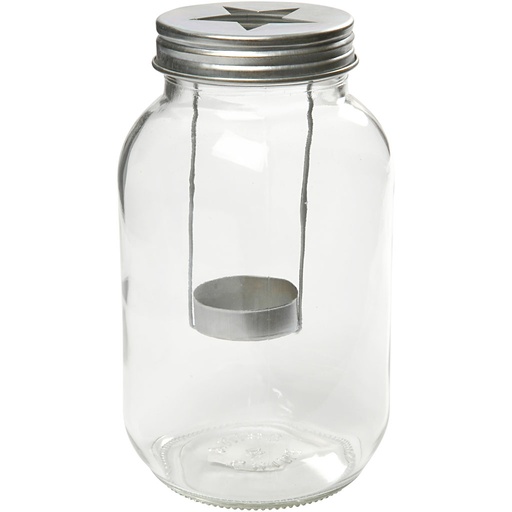 Creativ – Glass Lantern with Heart Lid 