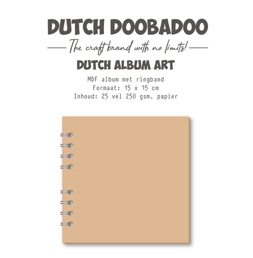 Dutch Doobadoo MDF Art Journal (15cm x 15cm)