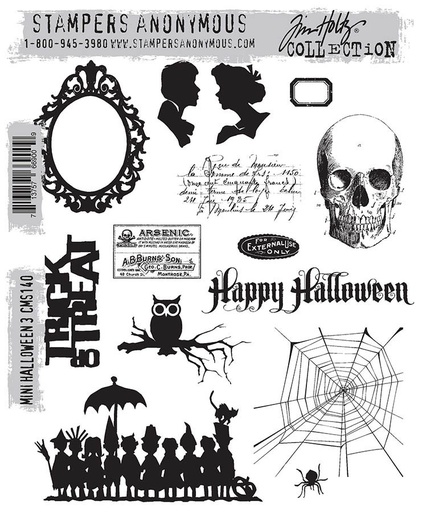 Tim Holtz - Stampers Anonymous Cling Stamps - Mini Halloween #3
