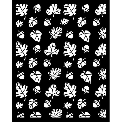 Stamperia - Whispering Woods - Leaves and Acorns Pattern Stencil (20x25cm)
