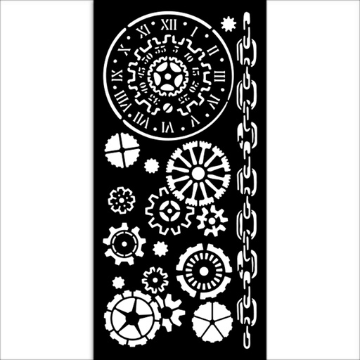 Stamperia - Voyages Fantastiques - Mechanisms Stencil (12x25cm)