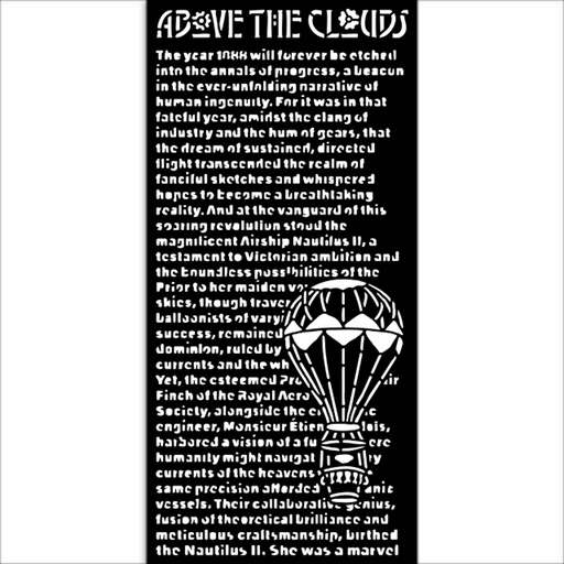 Stamperia - Voyages Fantastiques - Above the Clouds Stencil (12x25cm)