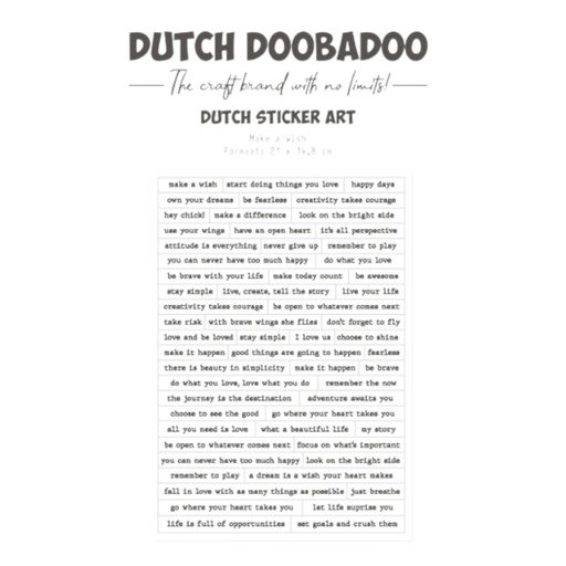 Dutch Doobadoo Make A Wish Sticker Art 