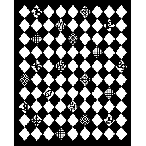 Stamperia - Furry Friends - Rhombus Stencil (20x25cm)