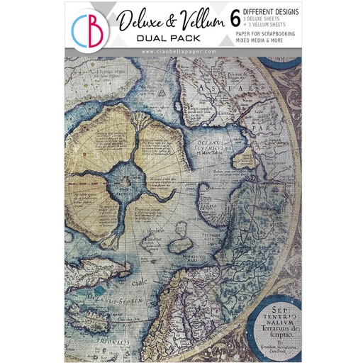 Ciao Bella Paper - An Artist Journey - Deluxe A4 Paper & Vellum Dual Pack (mixed x 6)