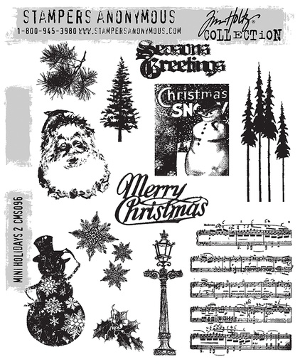 Tim Holtz - Stampers Anonymous Cling Stamps - Mini Holidays #2