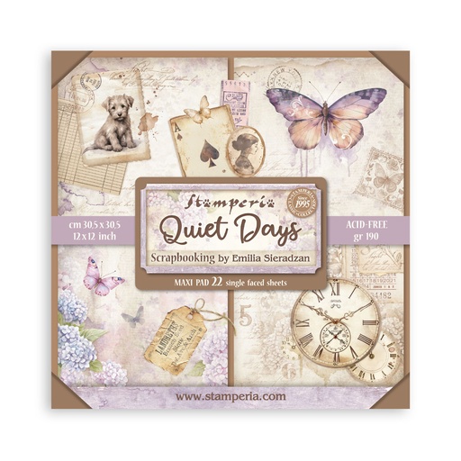 Stamperia - Quiet Days - 12"x12" Single Faced Scrapbooking Pad 