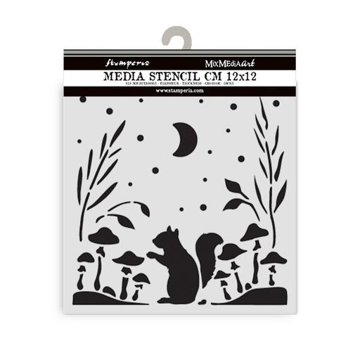 Stamperia - Herbarium Silvae - Squirrel Stencil (12x12cm)