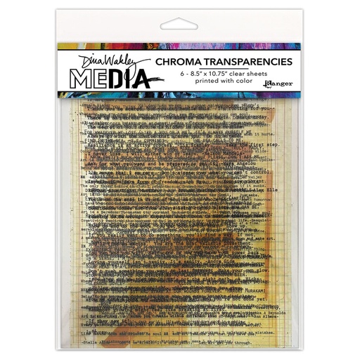 Dina Wakley MEdia Chroma Transparencies - Typed Quotes 