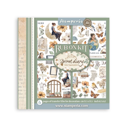 Stamperia - Secret Diary - Rub-on Kit (New Designs)
