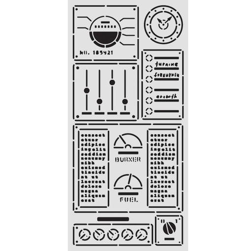 Stamperia - A New Beginning - Control Panel Stencil (12x25cm)