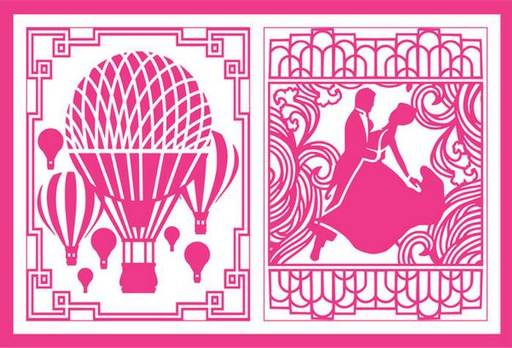 Craft Concepts His And Hers A2 Embossing Folder