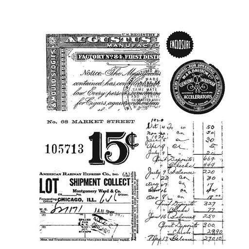 Tim Holtz - Stampers Anonymous Cling Stamps - Etcetera