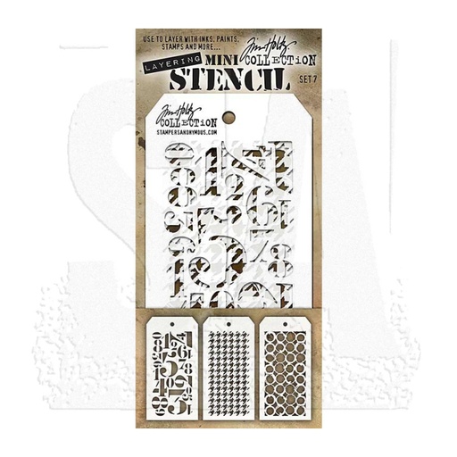 Tim Holtz Mini Layering Stencil Set #7