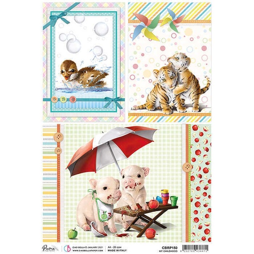 Ciao Bella Paper - My ChildhoodA4 rice paper (SINGLE Sheet)