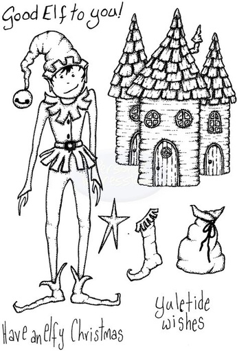 Lindsay Mason Elfy Christmas stamp set