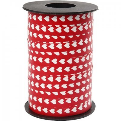 Creativ - Curling Ribbon - Red White Herring Bone