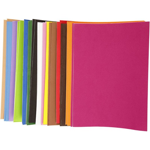 Creativ - Self Adhesive A4 EVA Foam Sheets - Assorted Colours (30 sheets)