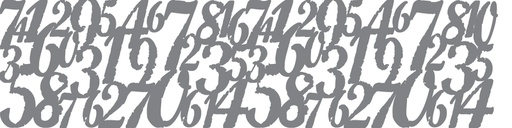Distressed Digits 12x3 Stencil