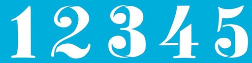 5" Vintage Numbers Stencil